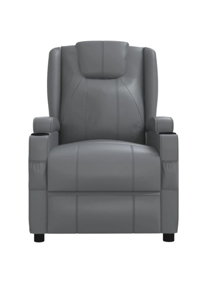 فيداكسل كرسي استرخاء كهربائي قابل للرفع والتدليك من فيدا إكس إل - كرسي رفع كهربائي لكبار السن - تدليك بالاهتزاز بست نقاط ووظيفة تدفئة - جلد صناعي بلون أنثراسيت - Image 4